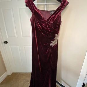 Wine Velvet Gown
